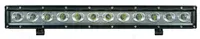 Barre LED auto 12 LED vue frontale avec boîtier aluminium et supports de montage