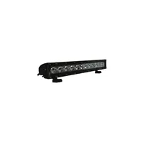 Rampe LED DAKAR 60W 510mm vue de trois quarts, boîtier aluminium noir et 12 LED éteintes