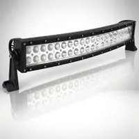 Barre LED 120w 55cm incurvée 10000 lumens double rangée - support de fixation et montage sur véhicule