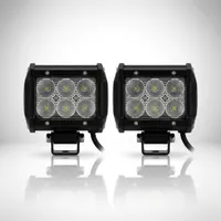 Phares LED additionnels 20w 95mm rectangulaire 1900 lumens - dimensions et profil compact